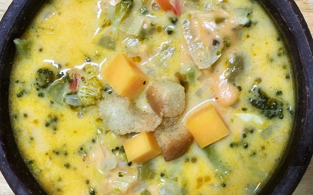 Brócoli y Cheddar, en sopa